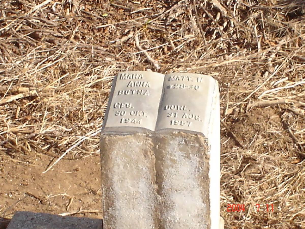 BOTHA Mara Anna 1944-1957