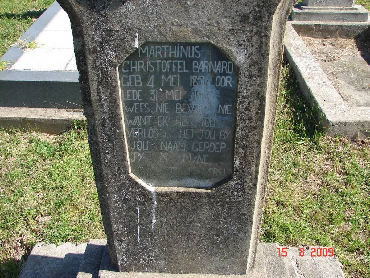 BARNARD Marthinus Christoffel 1851-19?7