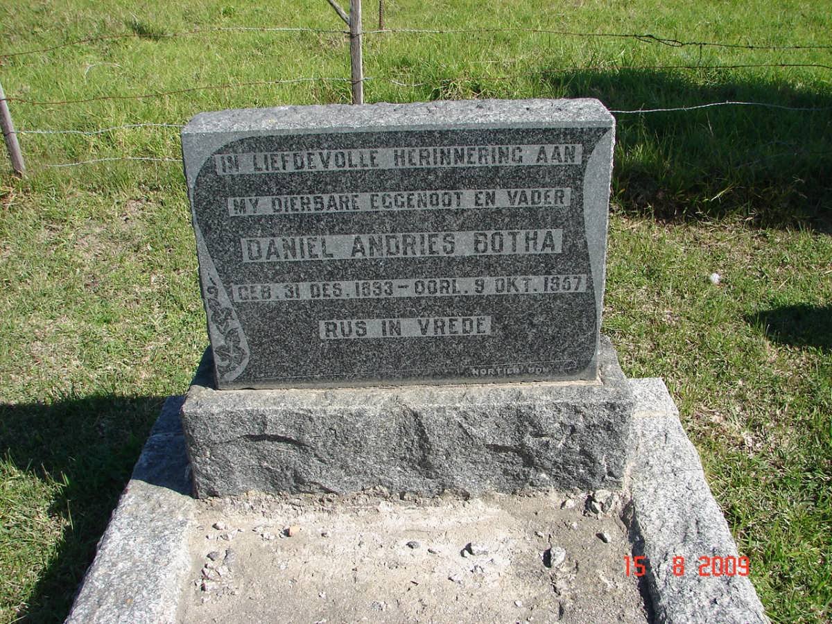BOTHA Daniel Andries 1893-1957