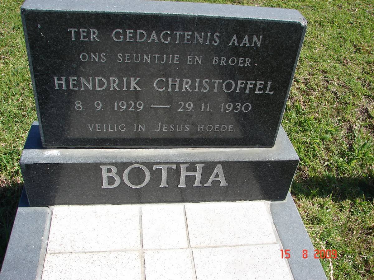 BOTHA Hendrik Christoffel 1929-1930