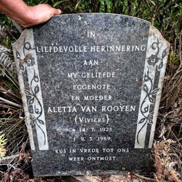 ROOYEN Aletta, van nee VIVIERS 1923-1969