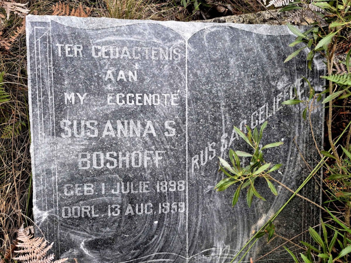 BOSHOFF Susanna S. 1898-1959