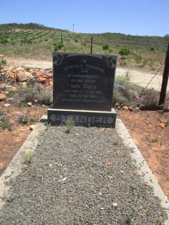 STANDER Maria Cecilia nee SCHOLTZ 1888-1964