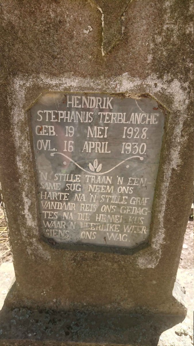 TERBLANCHE Hendrik Stephanus 1928-1930