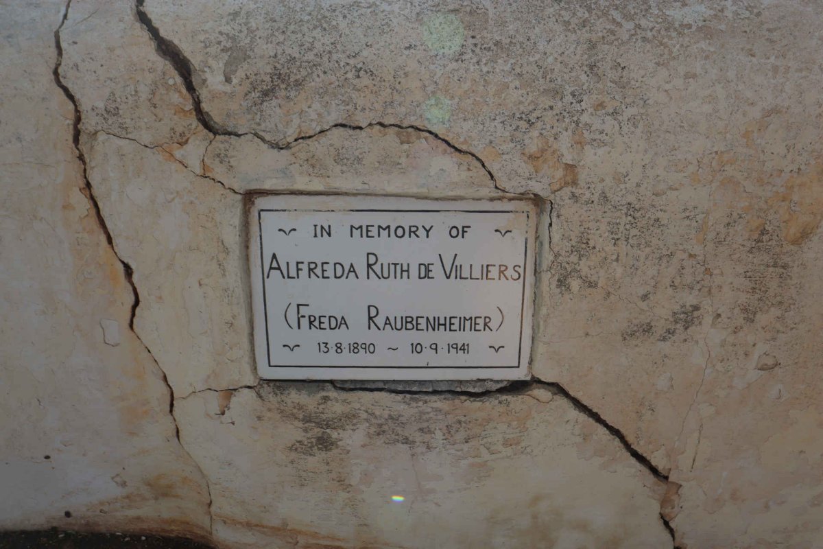 VILLIERS Alfreda Ruth, de nee RAUBENHEIMER 1890-1941