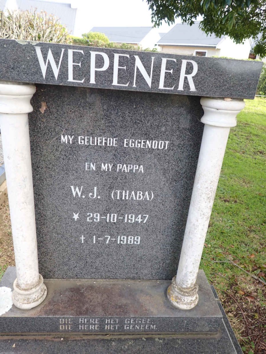 WEPENER W.J. 1947-1989