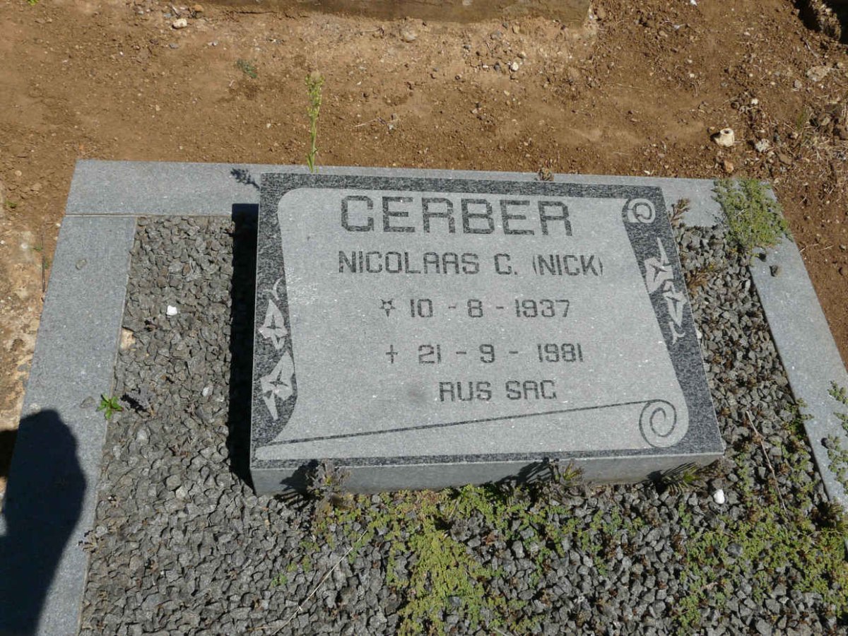 GERBER Nicolaas C. 1937-1981