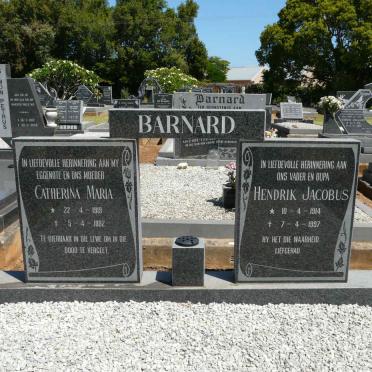 BARNARD Hendrik Jacobus 1914-1997 &amp; Catharina Maria 1919-1992