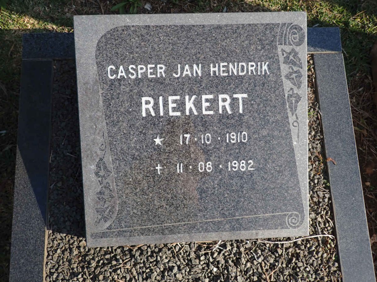 RIEKERT Casper Jan Hendrik 1910-1982