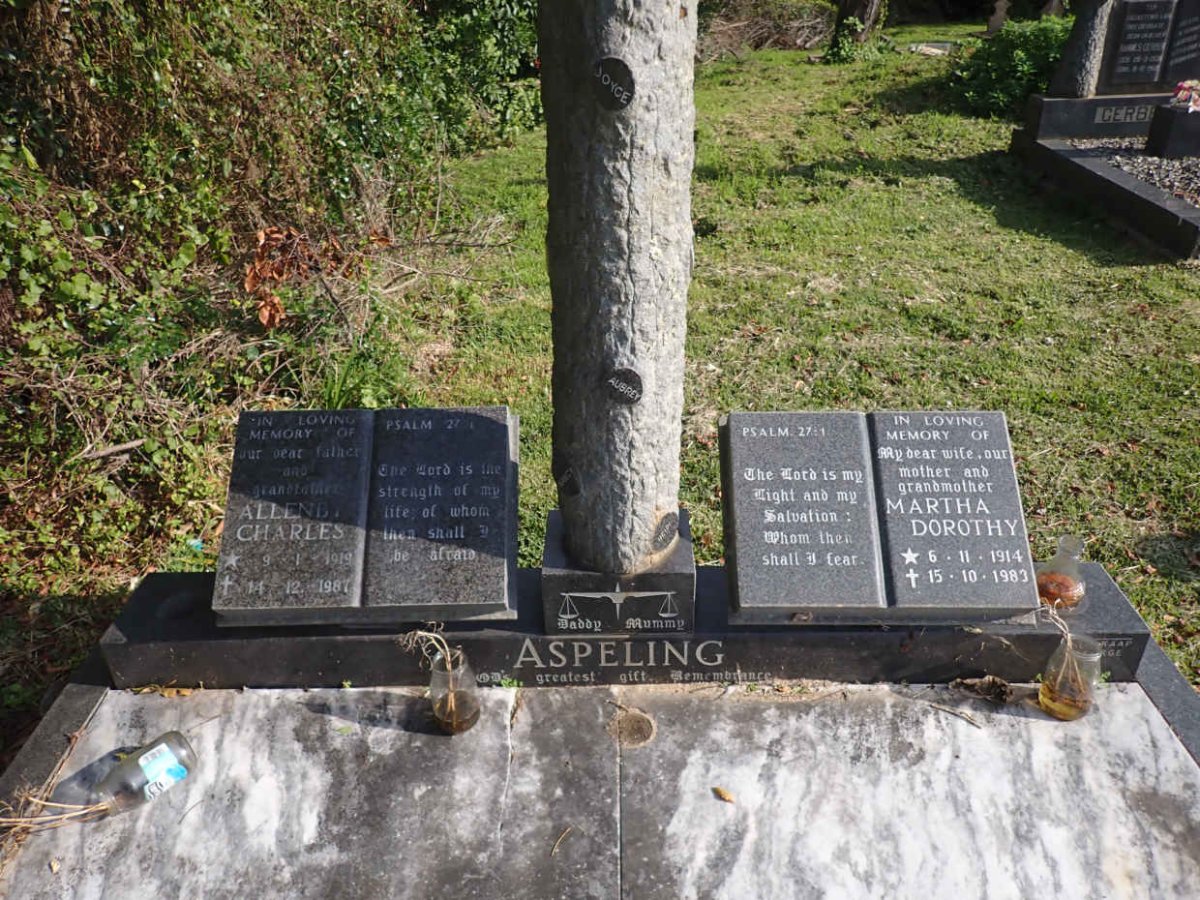 ASPELING Allenby Charles 1919-1987 & Martha Dorothy 1914-1983