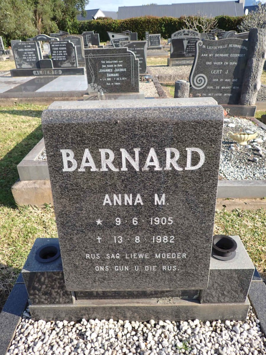 BARNARD Anna M. 1905-1982