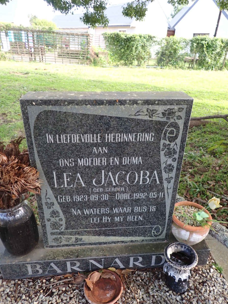 BARNARD Lea Jacoba nee GERBER 1923-1992