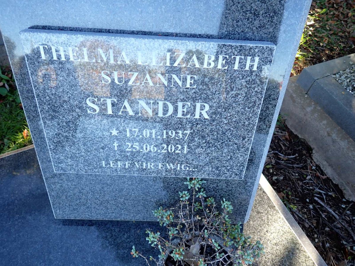 STANDER Thelma Elizabeth Suzanne 1937-2021