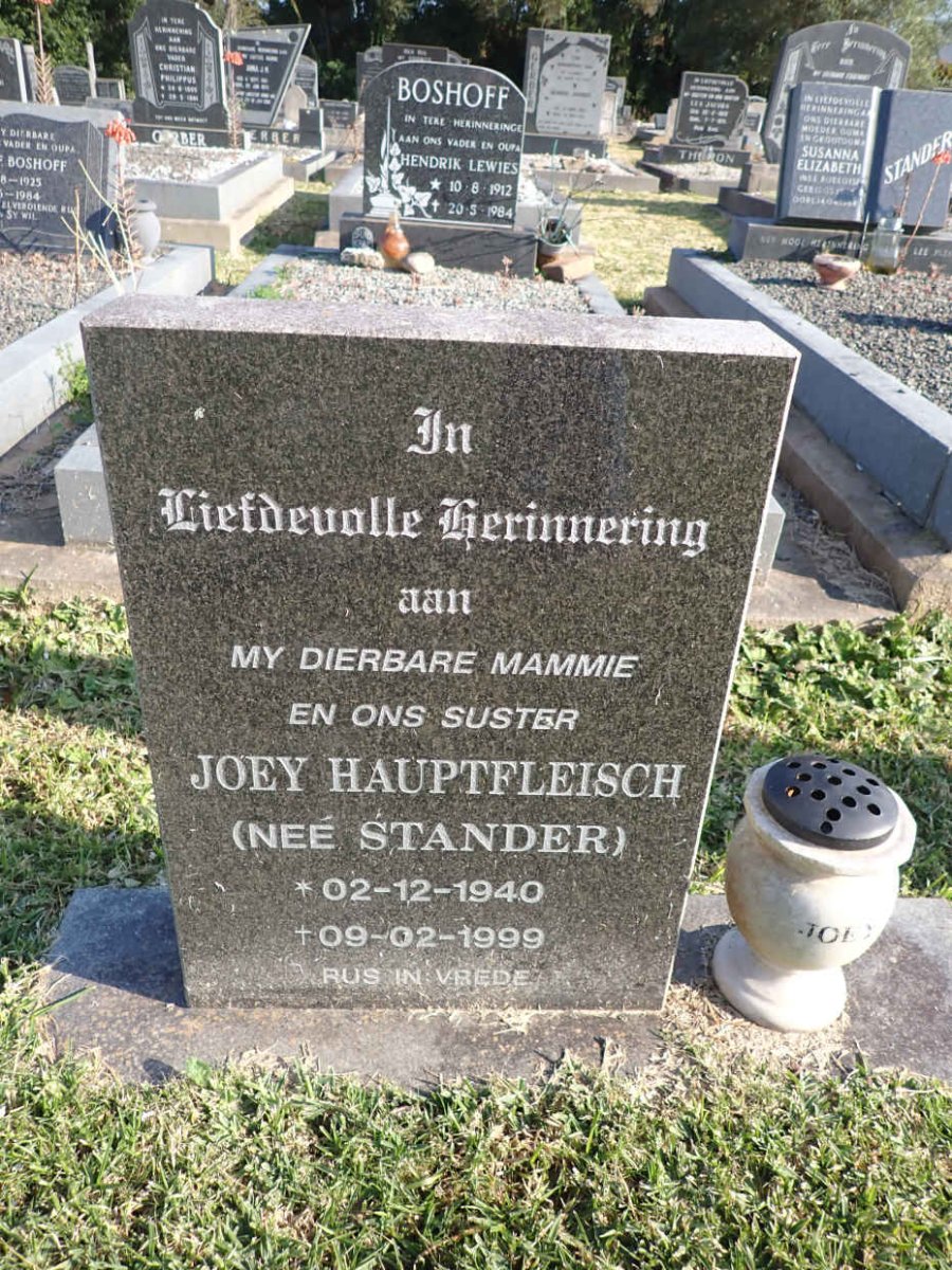 HAUPTFLEISCH Joey nee STANDER 1940-1999