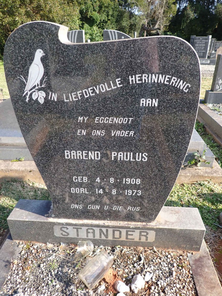STANDER Barend Paulus 1908-1973