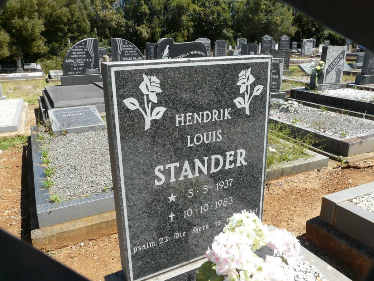 STANDER Hendrik Louis 1937-1983