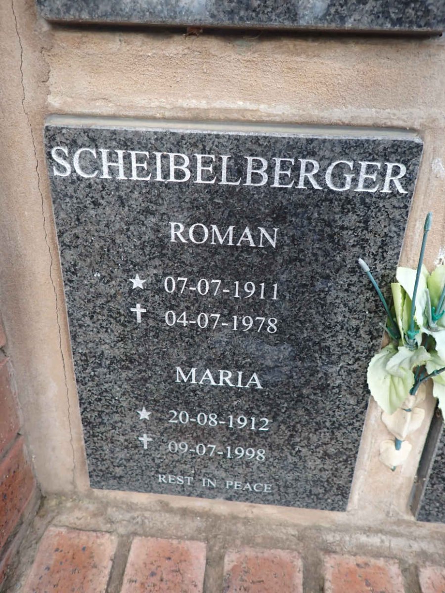 SCHEIBELBERGER Roman 1911-1978 & Maria 1912-1998