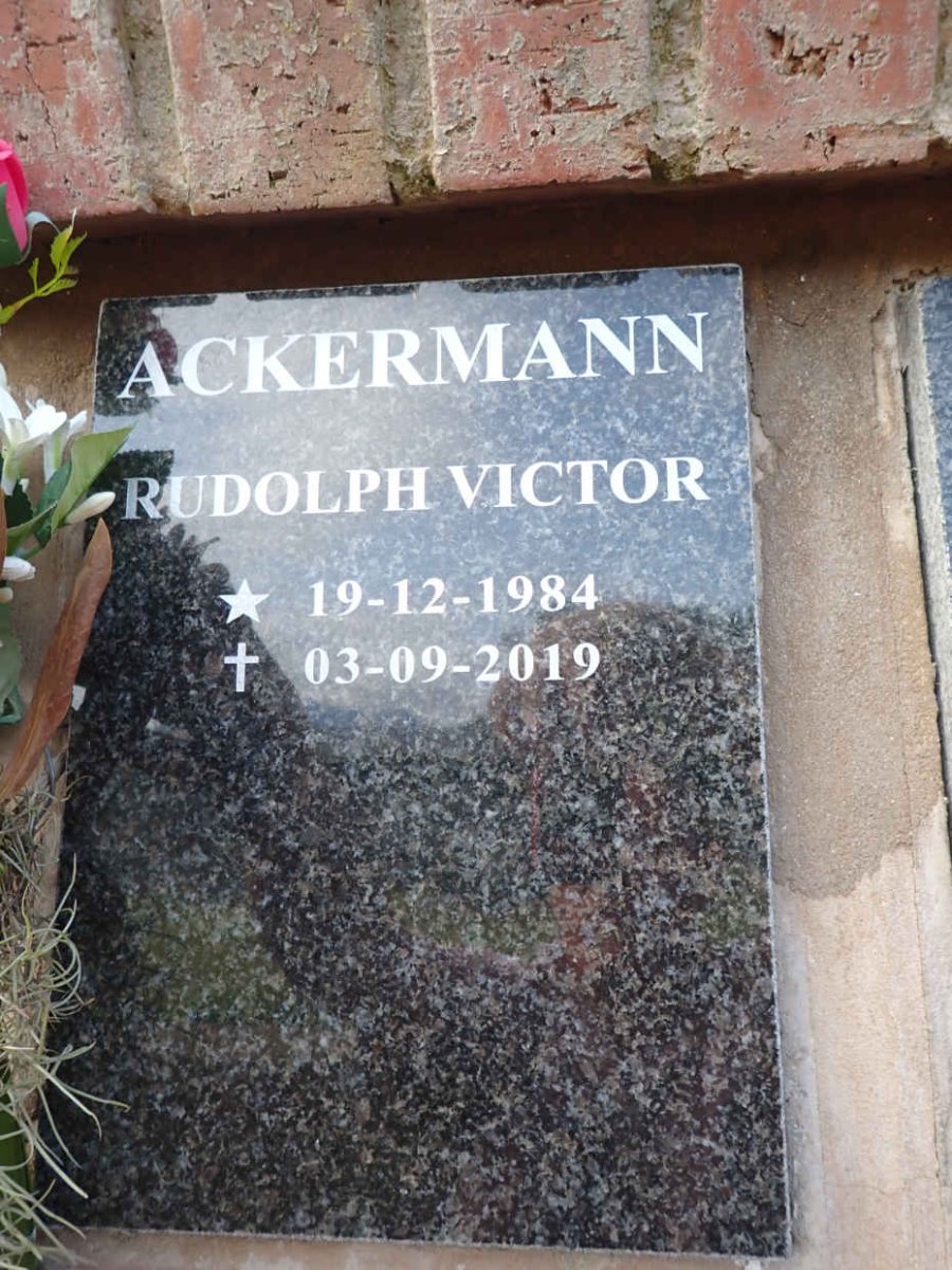 ACKERMANN Rudolph Victor 1984-2019