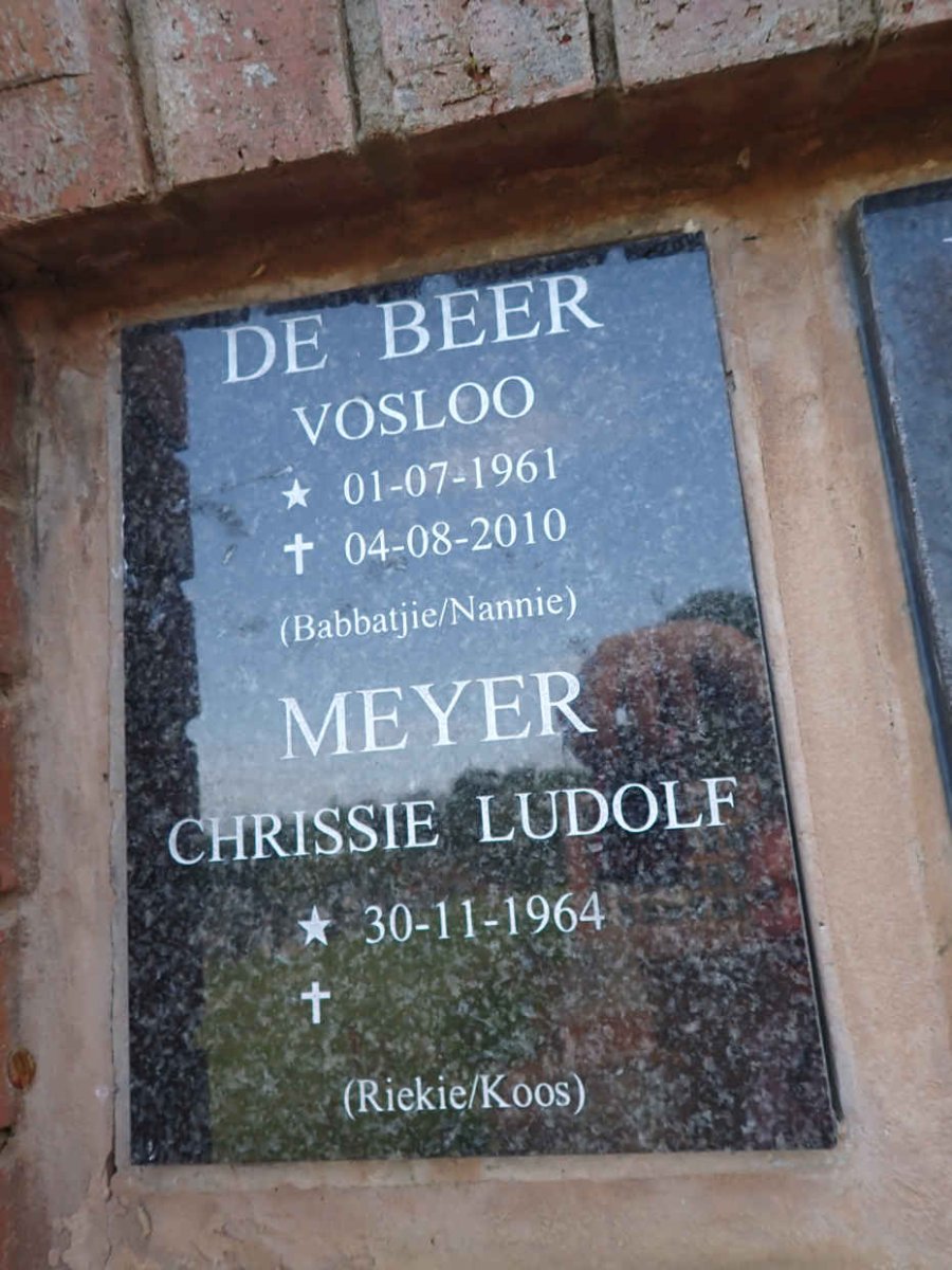 BEER Vosloo, de 1961-2010 :: MEYER Chrissie Ludolf 1964-