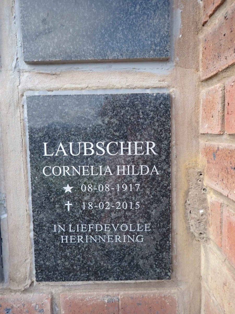 LAUBSCHER Cornelia Hilda 1917-2015