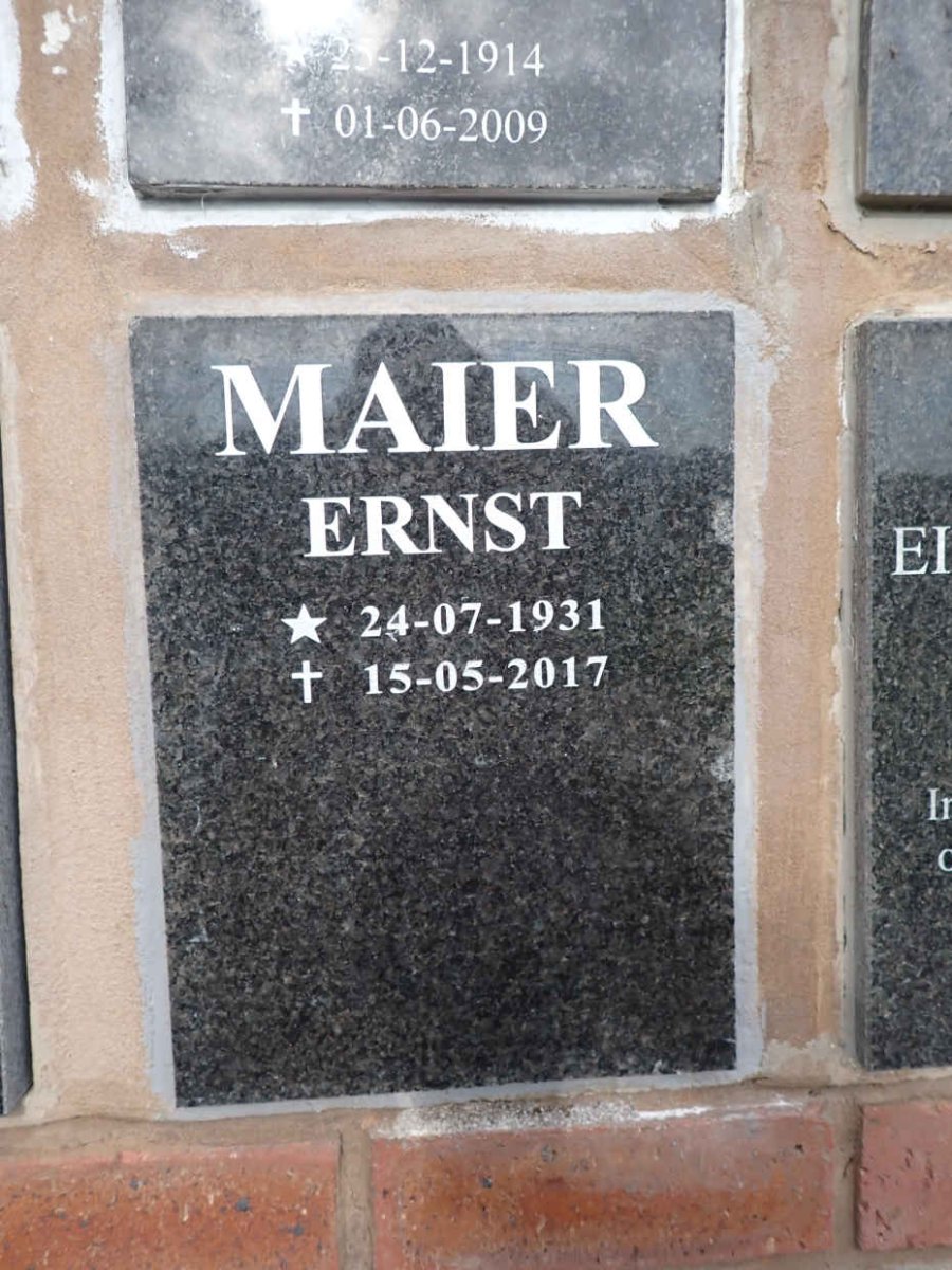 MAIER Ernst 1931-2017