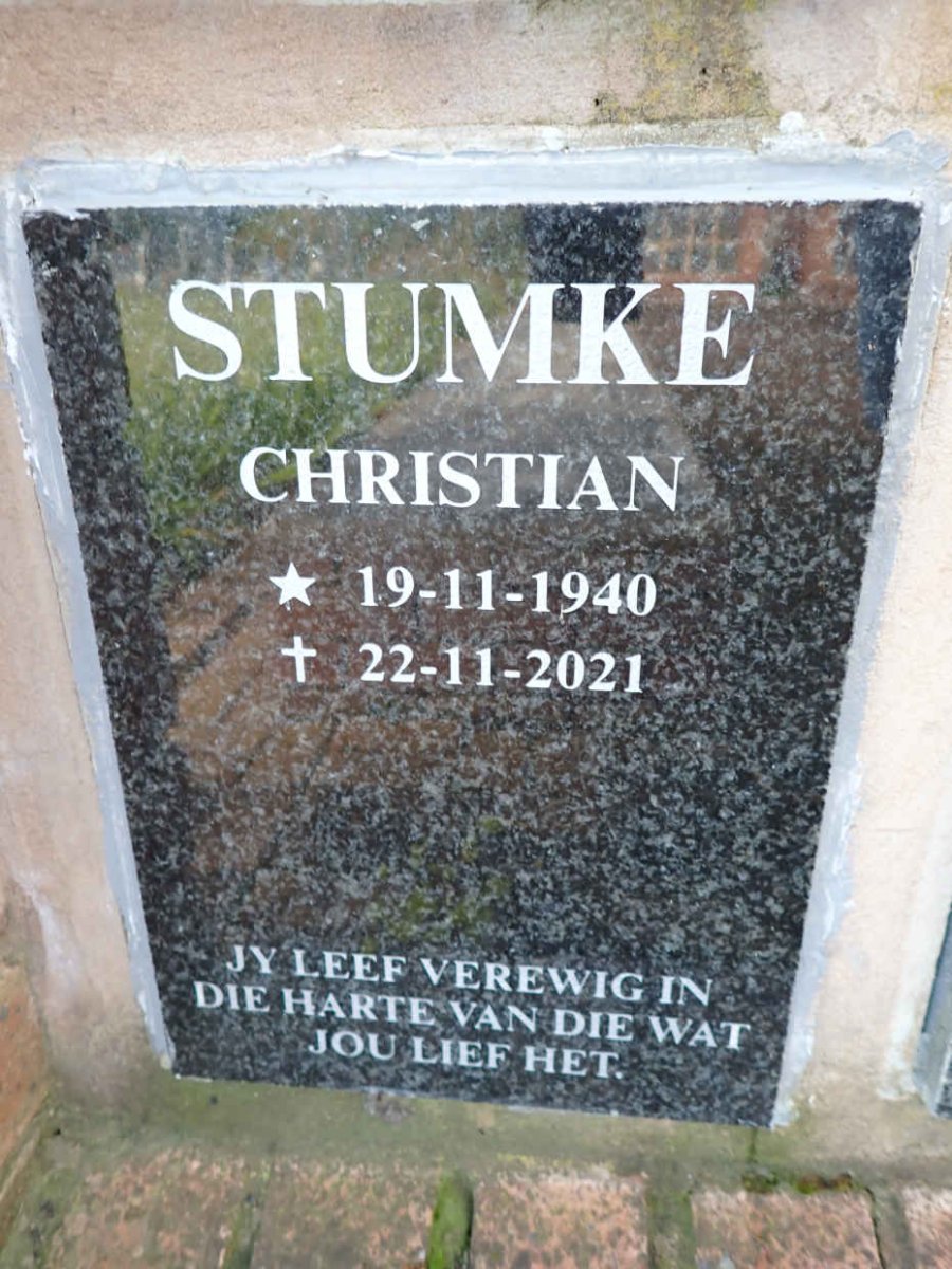 STUMKE Christian 1940-2021