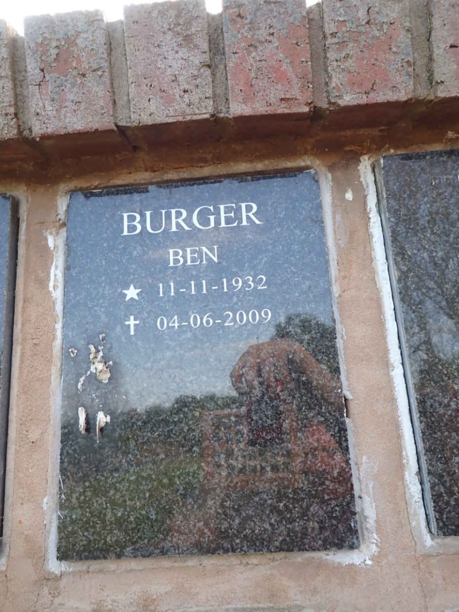 BURGER Ben 1932-2009