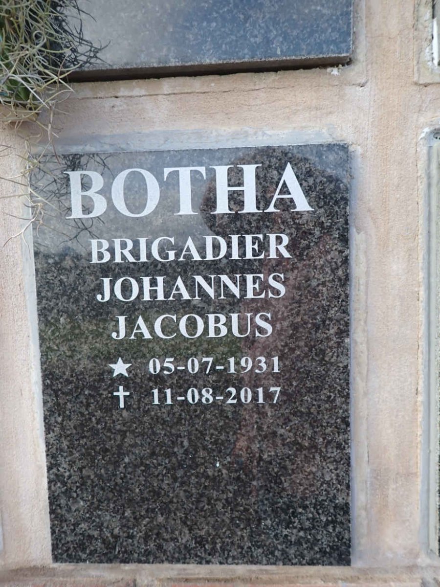 BOTHA Johannes Jacobus 1931-2017