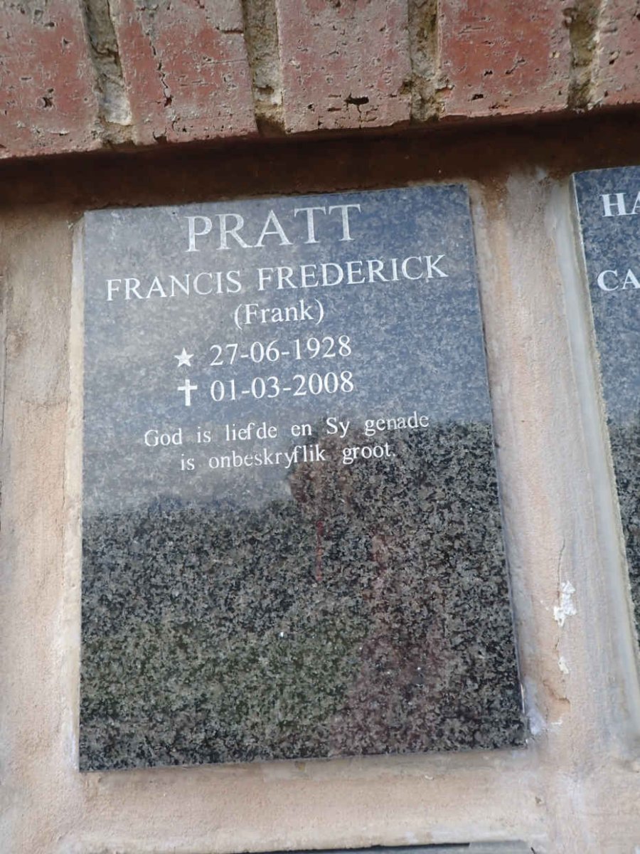 PRATT Francis Frederick 1928-2008