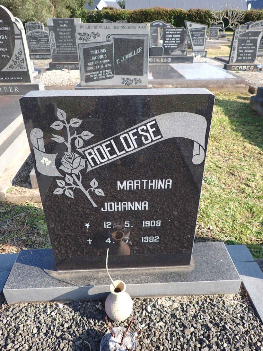 ROELOFSE Marthina Johanna 1908-1982