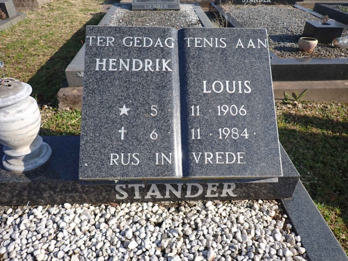 STANDER Hendrik Louis 1906-1984