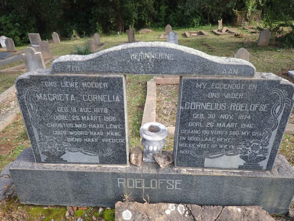 ROELOFSE Cornelius 1874-1946 & Magrieta Cornelia 1878-1966