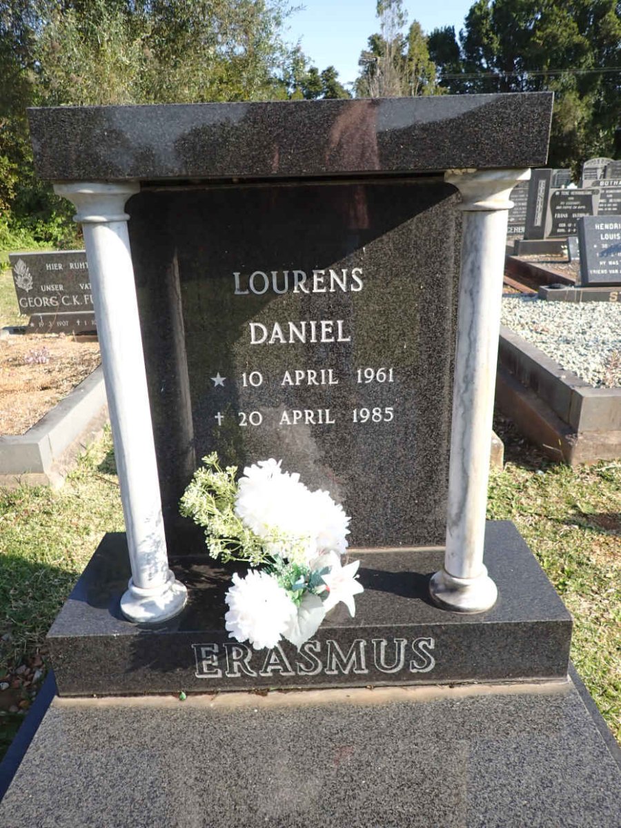 ERASMUS Lourens Daniel 1961-1985