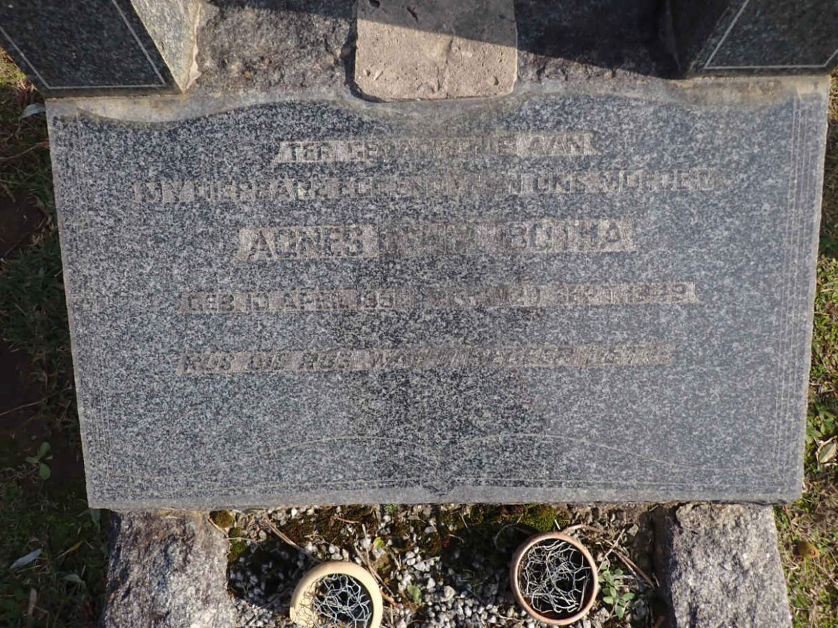 BOTHA Agnes Ethel 1892-1949 