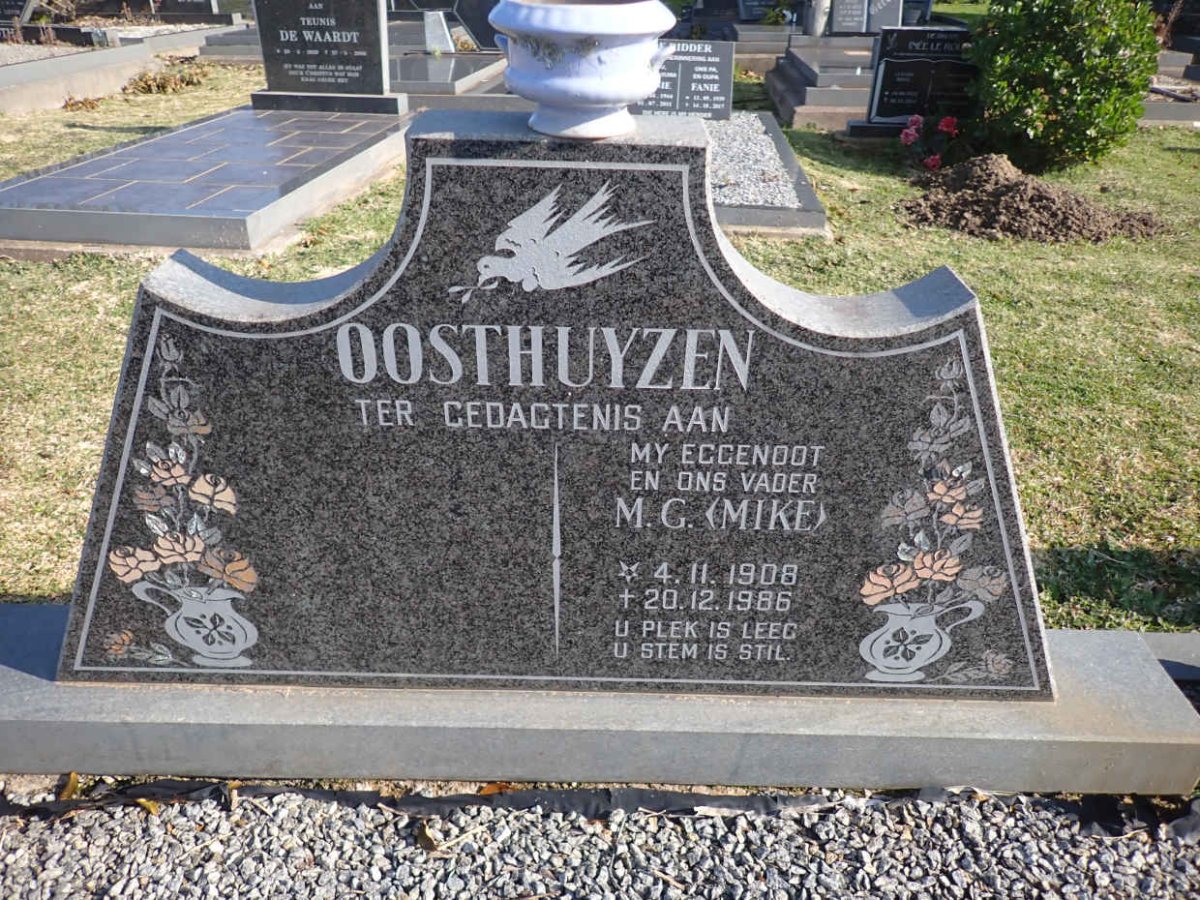 OOSTHUYZEN M.G. 1908-1986