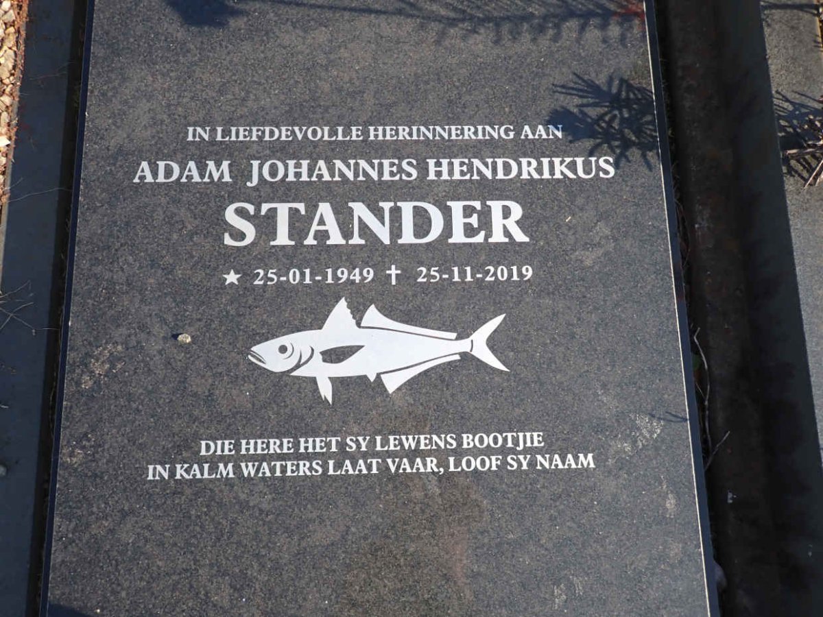 STANDER Adam Johannes Hendrikus 1949-2019