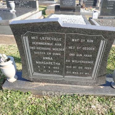 BOSHOFF Anna Margaretha 1940-1994