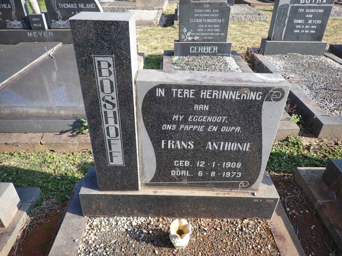 BOSHOFF Frans Anthonie 1908-1973