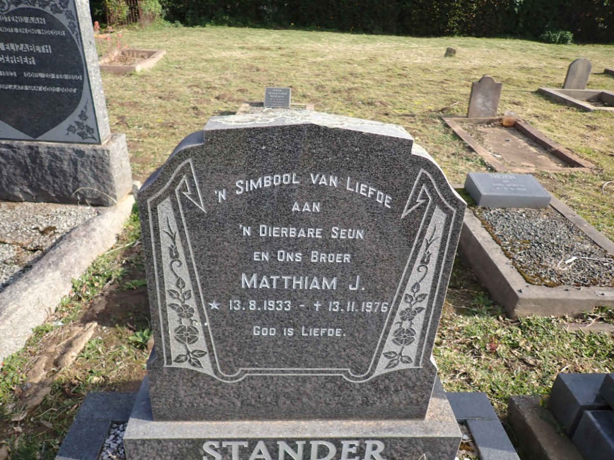 STANDER Matthiam J. 1933-1976