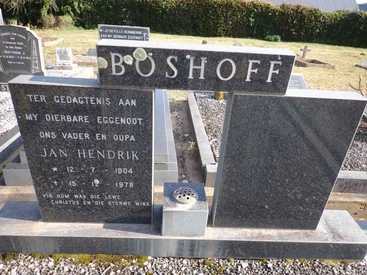 BOSHOFF Jan Hendrik 1904-1978