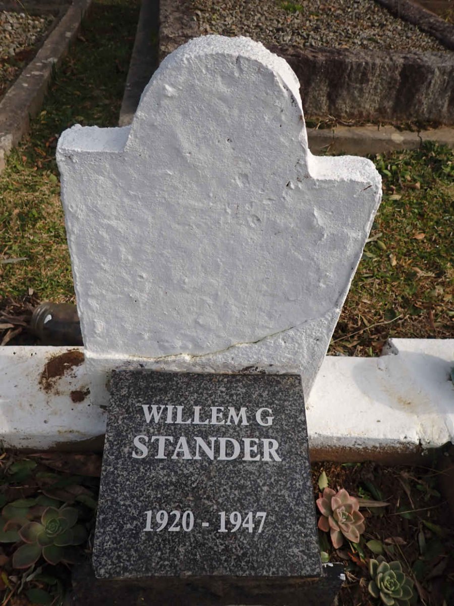 STANDER Willem G. 1920-1947