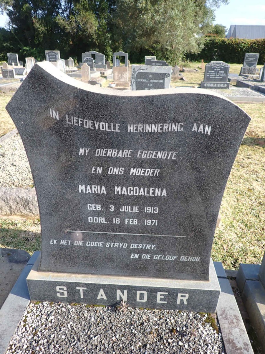 STANDER Maria Magdalena 1913-1971