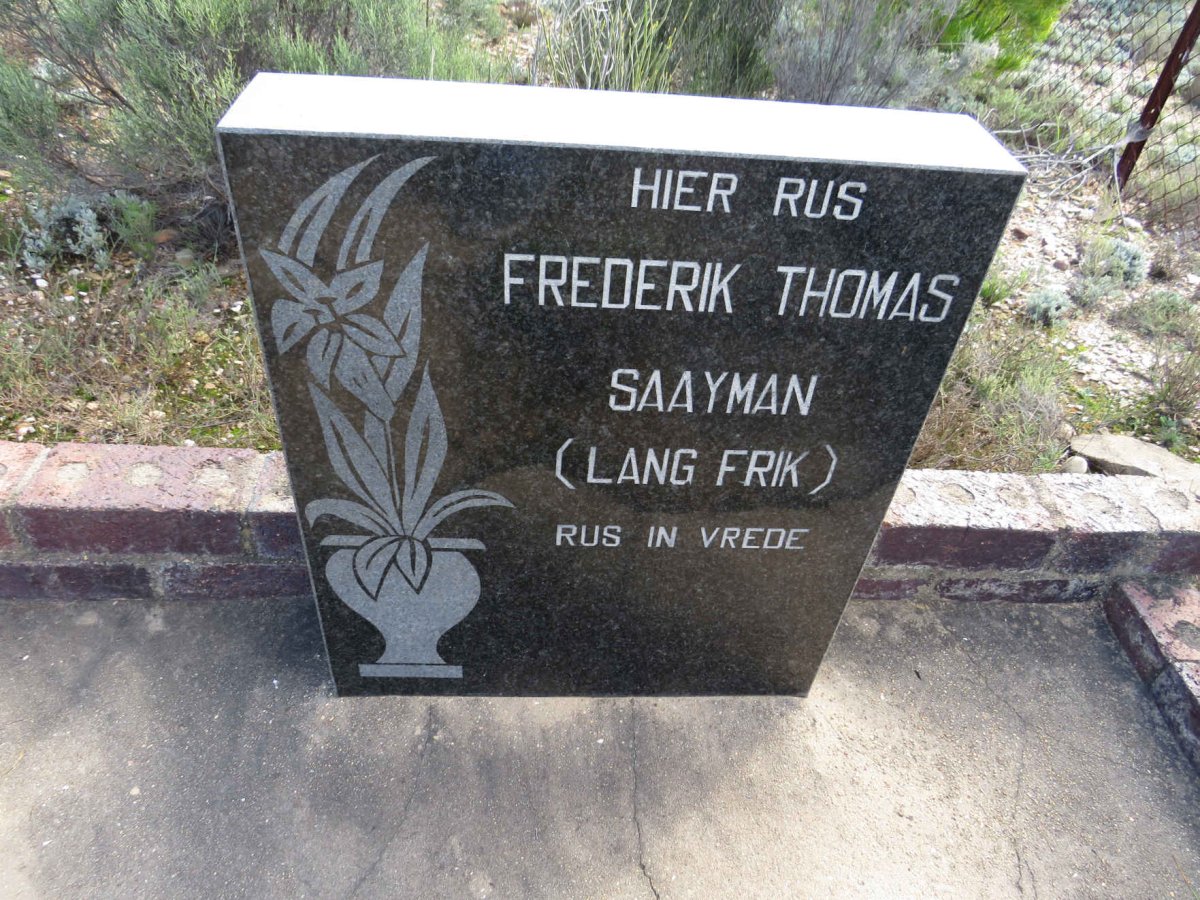 SAAYMAN Frederik Thomas 