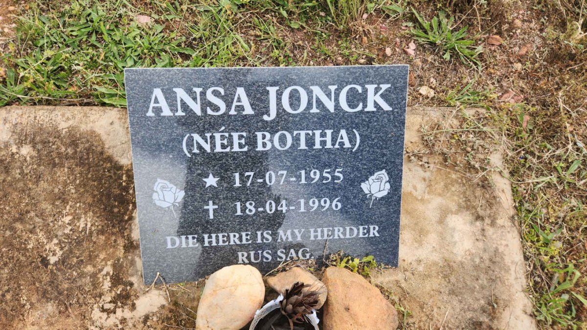 JONCK Ansa nee BOTHA 1955-1996