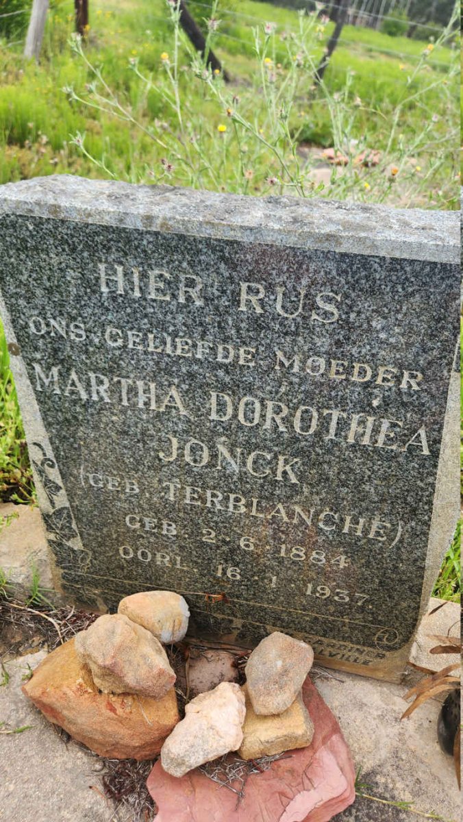 JONCK Martha Dorothea nee TERBLANCHE 1884-1937
