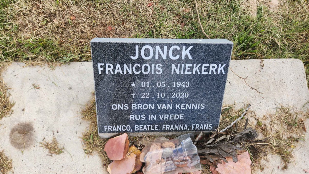JONCK Francois Niekerk 1943-2020