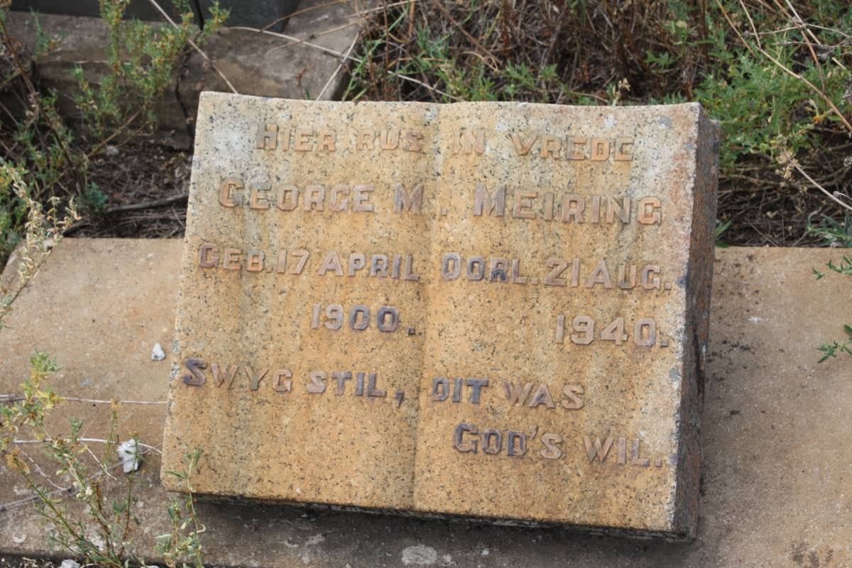 MEIRING George M. 1900-1940