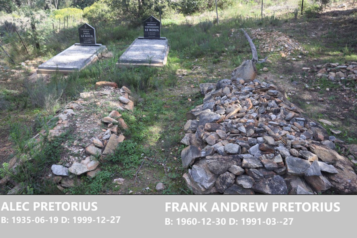 PRETORIUS Alec 1935-1999 :: PRETORIUS Frank Andrew 1960-1991