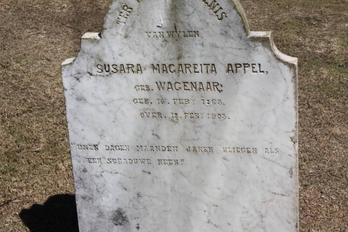 APPEL Susara Magareita nee WAGENAAR 1863-1903