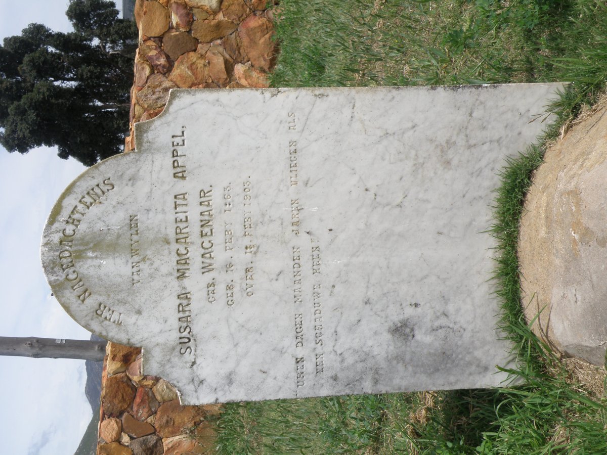 APPEL Susara Magarieta nee WAGENAAR 1863-1903